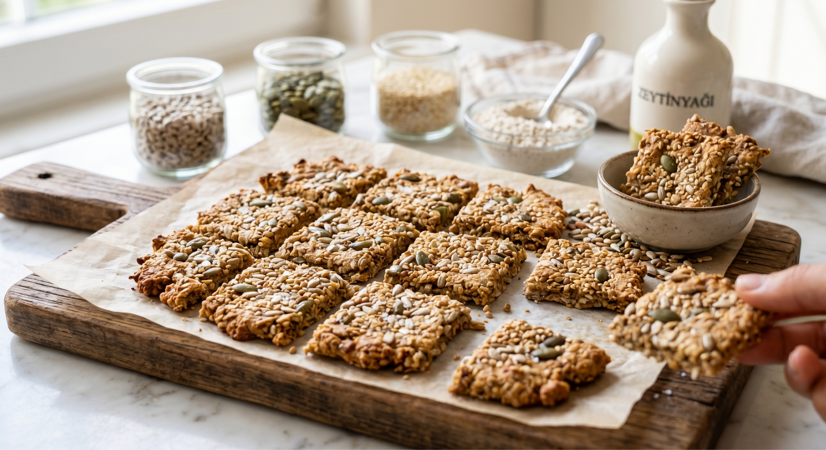 Bağırsak Dostu Fonksiyonel Kıtır Tohum Kraker (Seed Cracker) – 4-6 Kişilik