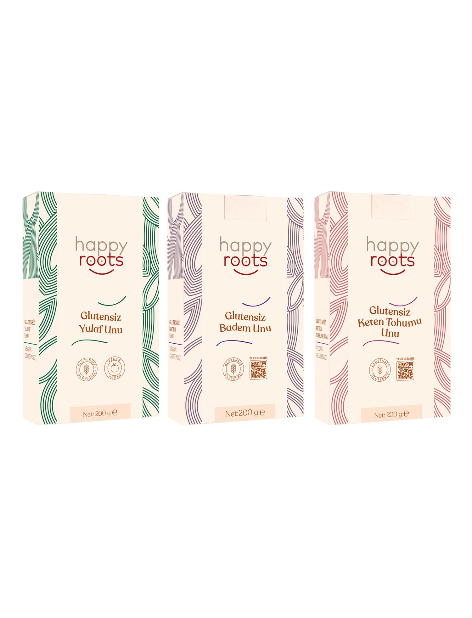 Glütensiz Fit Balance Un Seti 3x200g | Yulaf Unu, Badem Unu, Keten Tohumu Unu