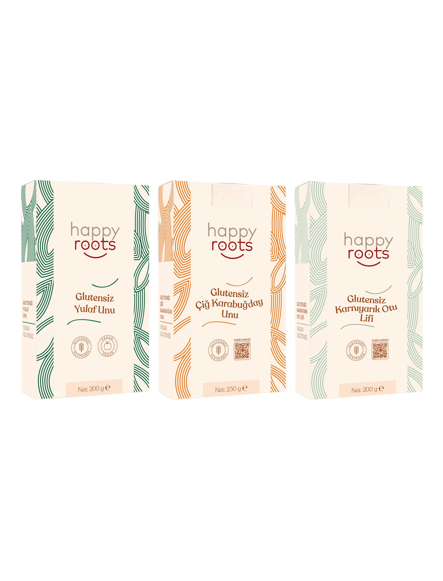 Glütensiz Bağırsak Dostu 3'lü Un Seti | Yulaf Unu, Çiğ Karabuğday Unu, Karnıyarık Otu Lifi